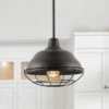 Light Levi Industrial Farmhouse Iron Linear LED Pendant Oil Rubbed Bronze - JONATHAN Y