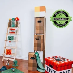 Ukonic Minecraft Brownstone Torch Standing Floor Lamp And Storage Unit | 5 Feet Tall -Adesso Shop GUEST 7dccb127 2981 4ce8 ad6b 86c1592fc9e8