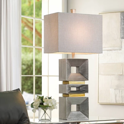 Contemporary Table Lamp Palladium Silver Finish - StyleCraft 5 Contemporary Table Lamp Palladium Silver Finish - StyleCraft - Image 5