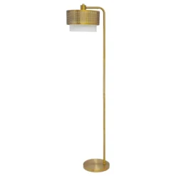 65.25" Ximena Drum Shade Floor Lamp Gold - River Of Goods -Adesso Shop GUEST 7ebbf3fd 20f3 47a8 b6da a42ce57b6ede