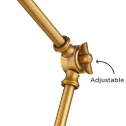 360 Lighting Wray Modern Desk Lamp 26 3/4" High Warm Brass Metal With USB Charging Port Adjustable Arm Head For Bedroom Living Room Bedside House Home -Adesso Shop GUEST 7f9cec46 f2a9 4986 9261 b8226806969e