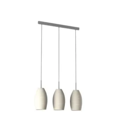 3-Light Batista Glass Pendant Matte Nickel/White - EGLO -Adesso Shop GUEST 812eb15e b2b4 40a8 9393 86732ee15c5c