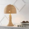 22" LED Joanie Rustic Iron Table Lamp Natural/Brass (Includes LED Light Bulb) - JONATHAN Y