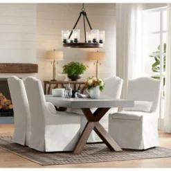 Franklin Iron Works Metal Wood Wagon Wheel Chandelier 25" Wide Rustic Farmhouse Clear Seeded Glass 6-Light Fixture For Dining Room -Adesso Shop GUEST 81d81dd8 e9ea 4e7a 94aa 32f436ea5b37