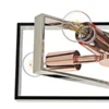 Nextop 15 Inch 4-Light Rose Gold Semi Flush Mount Ceiling Light