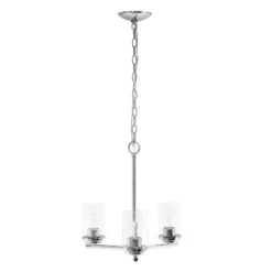 3-Light 15" Classic Contemporary Clear Glass/Metal Hanging Pendant Chandelier - Lalia Home 29 3-Light 15" Classic Contemporary Clear Glass/Metal Hanging Pendant Chandelier - Lalia Home -Adesso Shop GUEST 824f9088 b222 463c 93ab 8cf0bb2b85b3