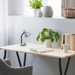 14.25" Traditional Fundamental Metal Desk Task Lamp And Bowl Shaped Shade With Flexi Gooseneck Slate Gray - Creekwood Home 18 14.25" Traditional Fundamental Metal Desk Task Lamp And Bowl Shaped Shade With Flexi Gooseneck Slate Gray - Creekwood Home -Adesso Shop GUEST 83cf96fb 7ede 4cf5 8f4d f01f656f88ff