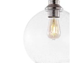 9.75" LED 1-Light Marla Iron/Seeded Glass Pendant Nickel/Clear - JONATHAN Y 7 9.75" LED 1-Light Marla Iron/Seeded Glass Pendant Nickel/Clear - JONATHAN Y -Adesso Shop GUEST 83d7d038 b5ed 4659 b2da 0c4ac31a5aa4