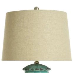 Turquoise Ceramic Table Lamp With Beige Hardback Linen Shade - StyleCraft -Adesso Shop GUEST 83e5bf2e 1a7a 4b23 b356 1b32dcbe8cf4