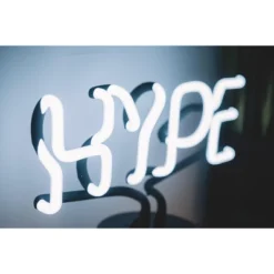 Amped Co 9.6" X 8.3" HYPE Real Neon Light Novelty Desk Lamp, White -Adesso Shop GUEST 84f50c24 cc03 4f8e b87a e20f94aa6467