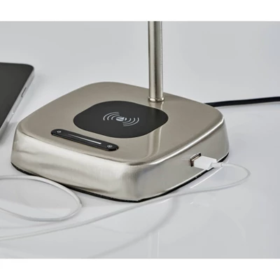 Radley Charge Table Lamp With Smart Switch Silver (Includes LED Light Bulb) - Adesso 3 Radley Charge Table Lamp With Smart Switch Silver (Includes LED Light Bulb) - Adesso - Image 3