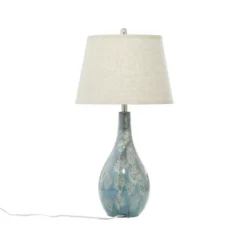 Ceramic Table Lamp With Drum Shade Set Of 2 Turquoise - Olivia & May 27 Ceramic Table Lamp With Drum Shade Set Of 2 Turquoise - Olivia & May -Adesso Shop GUEST 865bf100 f3e8 4801 8df5 cfb73c7f443f
