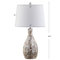 26.5" Verna Seashell Table Lamp (Includes LED Light Bulb) Beige - JONATHAN Y 5 26.5" Verna Seashell Table Lamp (Includes LED Light Bulb) Beige - JONATHAN Y -Adesso Shop GUEST 866824f8 e540 4d1f 9216 ce982030f072