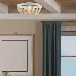 15" Delilah Boho Semi-Flush Mount Pendant White - River Of Goods -Adesso Shop GUEST 87ddca81 99d0 4ff2 8003 02fe1930a0ac