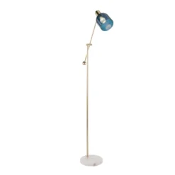 73" Marcel Floor Lamp Blue/Gold/White - LumiSource