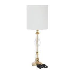 26" X 10" Glam Glass Table Lamp Gold - Olivia & May -Adesso Shop GUEST 88aeb7c7 402c 4033 a3bd dd1cc41cd8ce