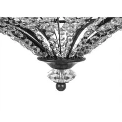 15.25" Glass And Metal Tiered Jeweled Semi Flush Mount Ceiling Light - River Of Goods -Adesso Shop GUEST 891a59fa 9246 49bd 99a3 ae651bebe804