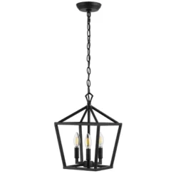 10" 3-Light Ojai Iron Classic Modern Lantern LED Pendant - JONATHAN Y -Adesso Shop GUEST 89230416 a01d 48ef a35a 470aee8f473e