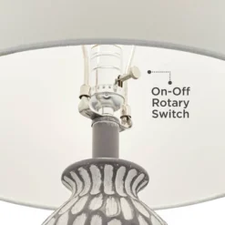 360 Lighting Carlton Modern Table Lamps 28 1/4" Tall Set Of 2 Gray Wash Off White Fabric Drum Shade For Bedroom Living Room Bedside Nightstand Office 11 360 Lighting Carlton Modern Table Lamps 28 1/4" Tall Set Of 2 Gray Wash Off White Fabric Drum Shade For Bedroom Living Room Bedside Nightstand Office -Adesso Shop GUEST 89972654 ffcd 40a3 95cd 26d0c7caec88