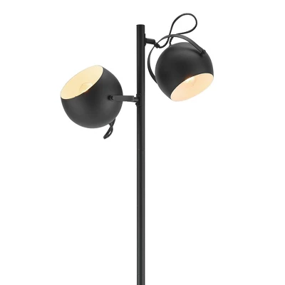 61" 2-Light Miles Floor Lamp Matte Black - Globe Electric 2 61" 2-Light Miles Floor Lamp Matte Black - Globe Electric - Image 2