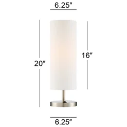 360 Lighting Heyburn Modern Accent Table Lamps 20" High Set Of 2 Brushed Nickel With USB And AC Power Outlet In Base White Cylinder Shade For Desk 15 360 Lighting Heyburn Modern Accent Table Lamps 20" High Set Of 2 Brushed Nickel With USB And AC Power Outlet In Base White Cylinder Shade For Desk -Adesso Shop GUEST 89d7f214 91dc 4c97 977e 2ec9aade07fd