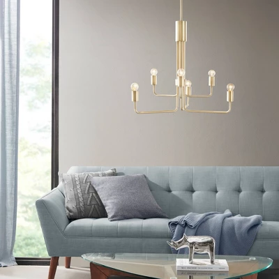 Milo 6-Light Chandelier Antique Brass - Ink+Ivy -Adesso Shop GUEST 8a2f7597 dbdb 4d23 a924 96a5e0752cce