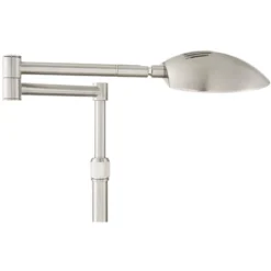 Possini Euro Design Eliptik Modern Desk Table Lamp 24 1/2" High Satin Nickel LED Swing Arm Adjustable Height For Bedroom Living Room Nightstand Office -Adesso Shop GUEST 8a7413ef 0643 4ac1 9f68 9f61cfe1a0ac