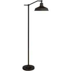 360 Lighting Kayne Rustic Farmhouse Floor Lamp Standing 61" Tall Satin Bronze Metal Downbridge Shade For Living Room Reading Bedroom Office House Home -Adesso Shop GUEST 8ae8d4ae b726 4bb3 bf1c 9f3a6eea2d92