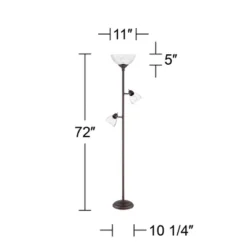 360 Lighting Riley Rustic Farmhouse Torchiere Floor Lamp With Side Lights 72" Tall Painted Bronze Metal Clear Glass Shade For Living Room Reading Home 12 360 Lighting Riley Rustic Farmhouse Torchiere Floor Lamp With Side Lights 72" Tall Painted Bronze Metal Clear Glass Shade For Living Room Reading Home -Adesso Shop GUEST 8b7d0437 14cb 4af0 a663 838ef08b04a1