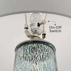 360 Lighting Marcus Modern Table Lamps 30" Tall Set Of 2 Mercury Glass Column White Drum Shade For Bedroom Living Room Bedside Nightstand Office Home -Adesso Shop GUEST 8d0540b3 9a97 4b7b 98ff f272698a7d49