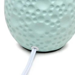 14.17" Traditional Ceramic Texture Thumbprint Tear Drop Table Desk Lamp With Tapered White Shade Blue - Creekwood Home -Adesso Shop GUEST 8dd2cee8 a5d3 409f 96b4 77f321a4bce3