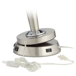 360 Lighting Modern Table Lamp With USB And AC Power Outlet Workstation Charging Base 24.5" High Brushed Nickel Droplet Living Room Desk Bedroom -Adesso Shop GUEST 8e6da45d 7a10 4f3a 89c2 a74d22335ff4