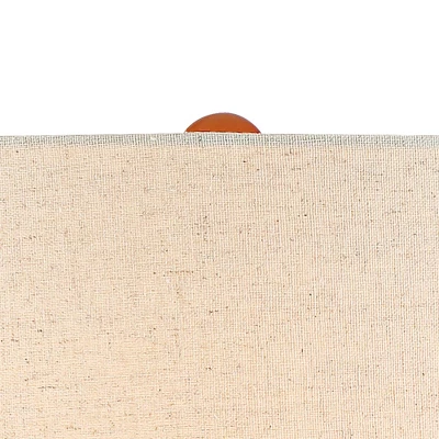 360 Lighting Andi Modern Mid Century Table Lamps 24 1/2" High Set Of 2 Hammered Brown Ceramic Red Oak Off White Shade For Bedroom Living Room Desk 2 360 Lighting Andi Modern Mid Century Table Lamps 24 1/2" High Set Of 2 Hammered Brown Ceramic Red Oak Off White Shade For Bedroom Living Room Desk - Image 2