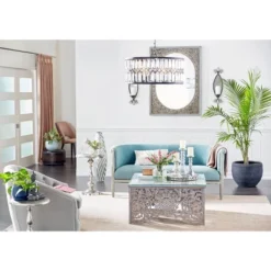 Metal Crystal Embellishments 6 Light Chandelier With Link Style Chain Black - Olivia & May 17 Metal Crystal Embellishments 6 Light Chandelier With Link Style Chain Black - Olivia & May -Adesso Shop GUEST 8fb4eb1c b292 405e 80ce 4daa454ba7f0