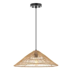 20.25" 1-Light Nova Farmhouse Coastal Rattan LED Pendant Brown - JONATHAN Y -Adesso Shop GUEST 8ff9c6f0 3bea 49eb 95c5 7b8578c88b06