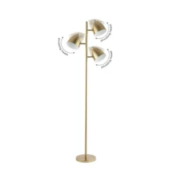 66.5" 3-Light Billy Modern Contemporary Iron LED Floor Lamp Brass Gold (Includes LED Light Bulb) - JONATHAN Y -Adesso Shop GUEST 9039b320 8560 4f2e 9f49 aa5da30dcacb