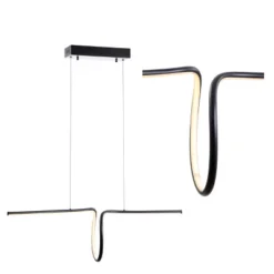 34.5" Adjustable Metal Ali Dimmable Linear Pendant (Includes Energy Efficient Light Bulb) - JONATHAN Y -Adesso Shop GUEST 903b28c4 f7e8 4635 9273 8f962951c4ae