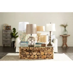 Rustic Wood Table Lamp Beige - Olivia & May -Adesso Shop GUEST 90b215dd b4a2 475f a423 6a6c7b2931da