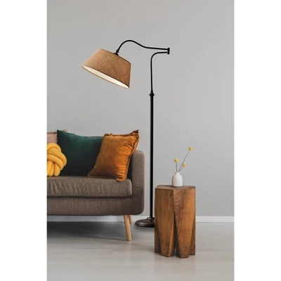 61" Rodeo Collection 3-way Floor Lamp Brown - Adesso 1 61" Rodeo Collection 3-way Floor Lamp Brown - Adesso