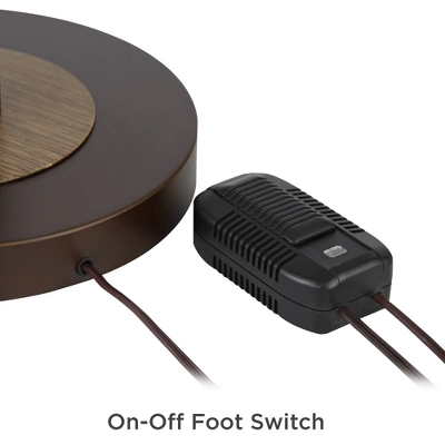 Franklin Iron Works Astoria Rustic Farmhouse Floor Lamp 71" Tall Bronze Faux Wood 3 Light Tree Tea Alabaster Glass For Living Room Bedroom Office Home 4 Franklin Iron Works Astoria Rustic Farmhouse Floor Lamp 71" Tall Bronze Faux Wood 3 Light Tree Tea Alabaster Glass For Living Room Bedroom Office Home - Image 4