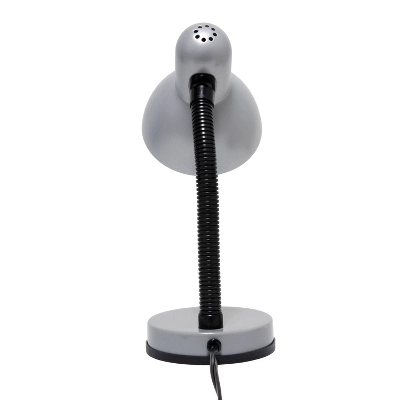 14.25" Traditional Fundamental Metal Desk Task Lamp And Bowl Shaped Shade With Flexi Gooseneck Slate Gray - Creekwood Home 1 14.25" Traditional Fundamental Metal Desk Task Lamp And Bowl Shaped Shade With Flexi Gooseneck Slate Gray - Creekwood Home