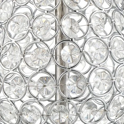 360 Lighting Sergio Modern Accent Table Lamps 23 1/2" High Set Of 2 Acrylic Chrome USB Charging Port White Drum For Bedroom Living Room Bedside Desk 4 360 Lighting Sergio Modern Accent Table Lamps 23 1/2" High Set Of 2 Acrylic Chrome USB Charging Port White Drum For Bedroom Living Room Bedside Desk - Image 4