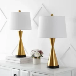 (Set Of 2) 26" Colton Classic French Country Iron LED Table Lamp With USB Charging Port (Includes LED Light Bulb) - JONATHAN Y -Adesso Shop GUEST 9499d776 4519 4d1a 8261 664d86e26f7f