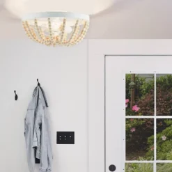 15" Delilah Boho Semi-Flush Mount Pendant White - River Of Goods -Adesso Shop GUEST 949e2487 470b 4b84 851d 0a792e7a8e7e