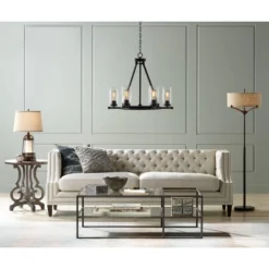 Franklin Iron Works Tremont Mid Century Modern Floor Lamp 62" Tall Deep Bronze Metal Tan Burlap Drum Shade For Living Room Bedroom Office House Home 14 Franklin Iron Works Tremont Mid Century Modern Floor Lamp 62" Tall Deep Bronze Metal Tan Burlap Drum Shade For Living Room Bedroom Office House Home -Adesso Shop GUEST 94dd23ae a6bf 43a2 9212 e258b8988bde