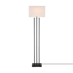 62" Ricci Floor Lamp With Fabric Shade Matte Black/White - Globe Electric 6 62" Ricci Floor Lamp With Fabric Shade Matte Black/White - Globe Electric -Adesso Shop GUEST 958afd2b 50c9 4169 96b9 187b7190d4e7