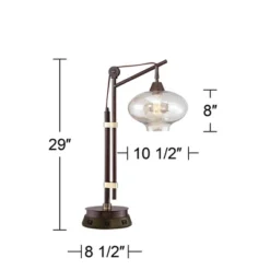 Franklin Iron Works Industrial Desk Table Lamp With USB And AC Power Outlet Workstation Charging Base 29" Tall Bronze Cognac Glass Office 11 Franklin Iron Works Industrial Desk Table Lamp With USB And AC Power Outlet Workstation Charging Base 29" Tall Bronze Cognac Glass Office -Adesso Shop GUEST 962515bb ae6e 4e49 ad30 8f29b650966e
