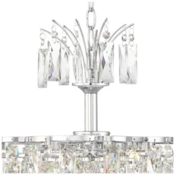 Vienna Full Spectrum Villette Chrome Chandelier 27 1/2" Wide Modern Cascade Crystal 6-Light LED Fixture For Dining Room Foyer Kitchen Island Entryway -Adesso Shop GUEST 9660706a 2e58 4820 81c3 f4129c7a7818