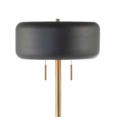 Globe Electric 2 Light Metallic Dark Gray Floor Lamp - Novogratz X Globe 1 Globe Electric 2 Light Metallic Dark Gray Floor Lamp - Novogratz X Globe