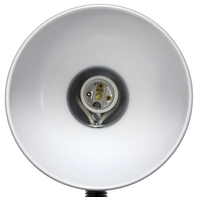 14.25" Traditional Fundamental Metal Desk Task Lamp And Bowl Shaped Shade With Flexi Gooseneck Slate Gray - Creekwood Home 7 14.25" Traditional Fundamental Metal Desk Task Lamp And Bowl Shaped Shade With Flexi Gooseneck Slate Gray - Creekwood Home - Image 7